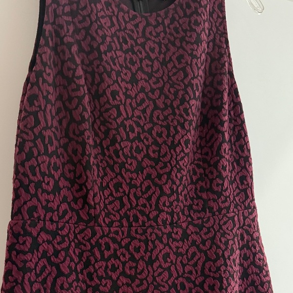 LOFT Black and Purple Brocade  Mini Dress - Picture 4 of 6